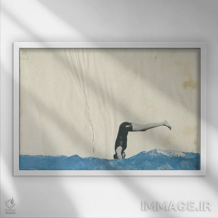 تابلو شیرجه اثر کاسیا بک - نمای قابدار سفید