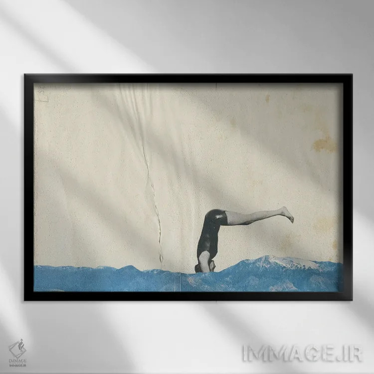 تابلو شیرجه اثر کاسیا بک - نمای قابدار مشکی