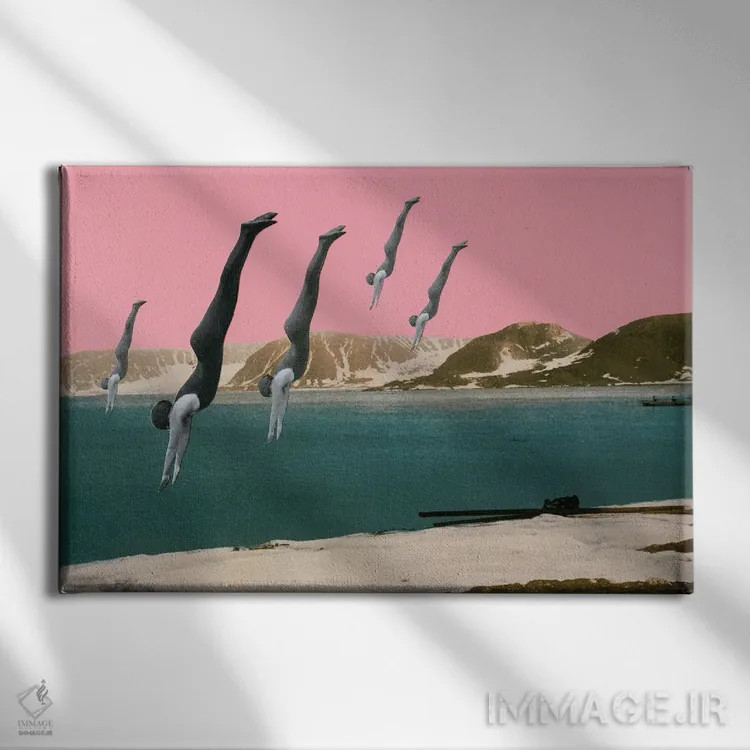 تابلو غواصی اثر کاسیا بک - نمای روبهرو روی دیوار