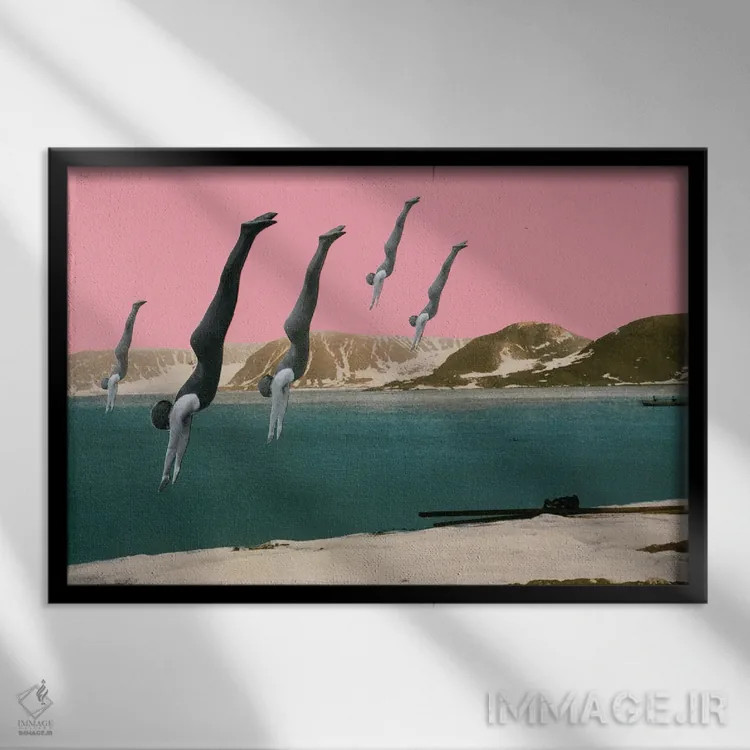 تابلو غواصی اثر کاسیا بک - نمای قابدار مشکی