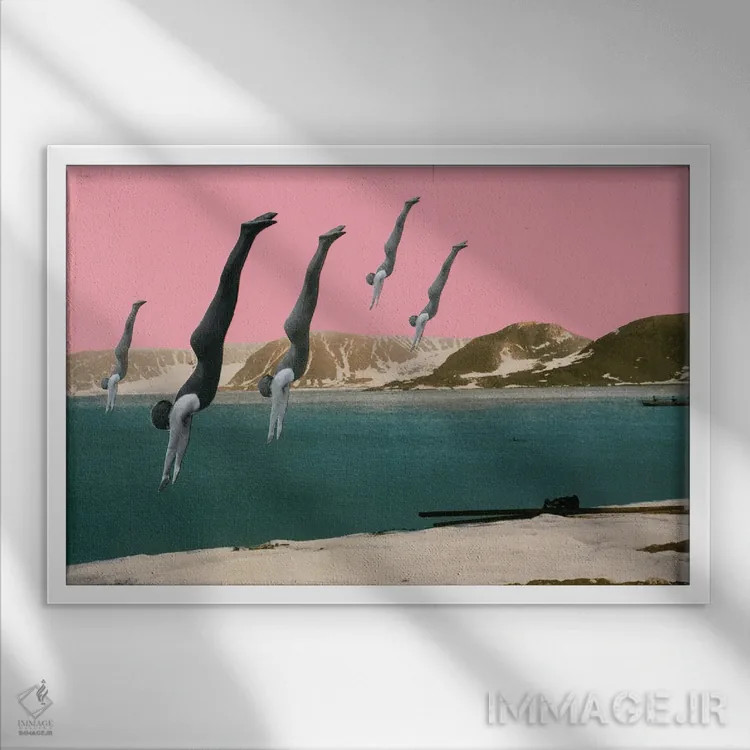 تابلو غواصی اثر کاسیا بک - نمای قابدار سفید