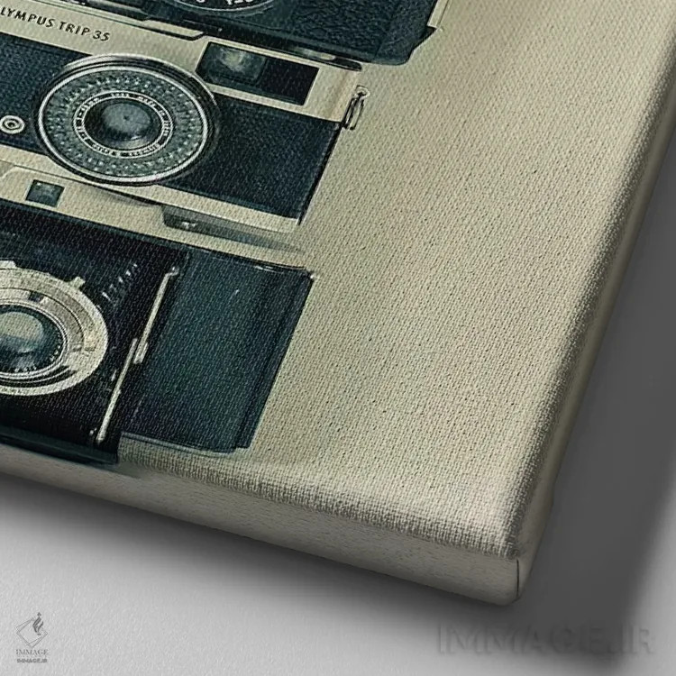 تابلو عشق دوربین اثر کاسیا بک - نمای نزدیک بافت بوم