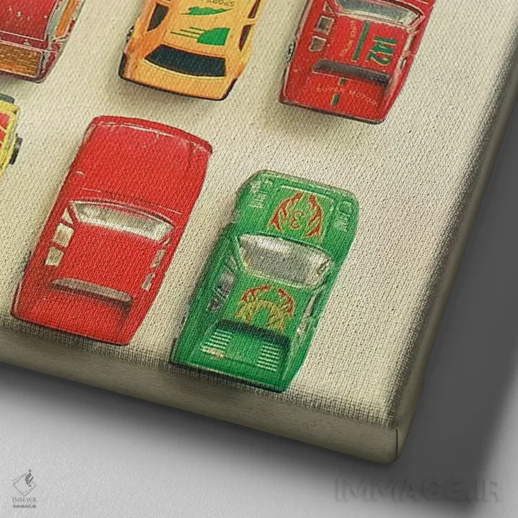 تابلو پارکینگ خودرو اثر کاسیا بک - نمای نزدیک بافت بوم