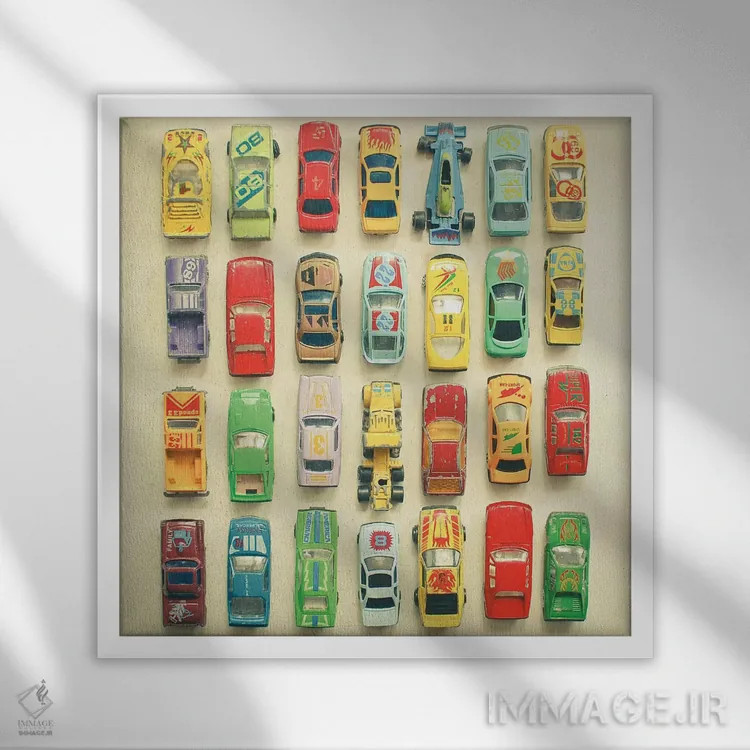 تابلو پارکینگ خودرو اثر کاسیا بک - نمای قابدار سفید