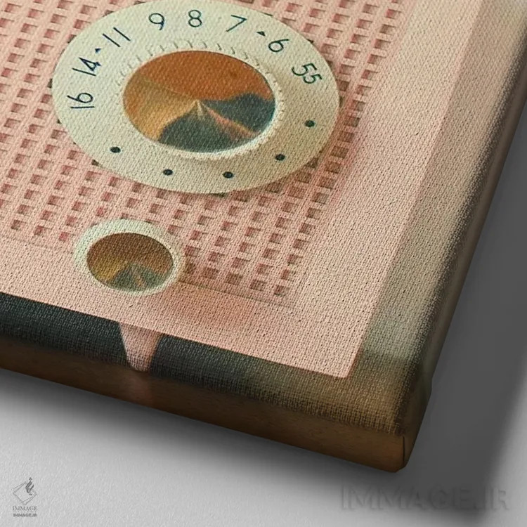 تابلو شنیدن آسان (موسیقی آرام) اثر کاسیا بک - نمای نزدیک بافت بوم