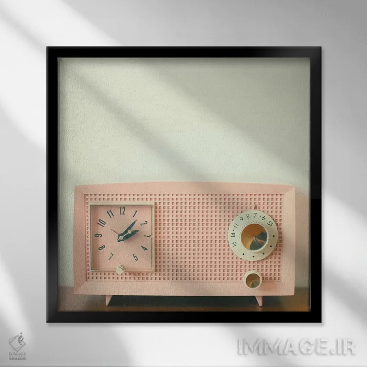 تابلو شنیدن آسان (موسیقی آرام) اثر کاسیا بک - نمای قابدار مشکی