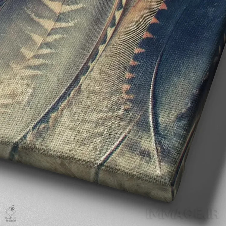 تابلو خیس شدن پر اثر کاسیا بک - نمای نزدیک بافت بوم