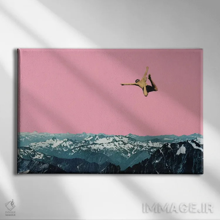 تابلو بالاتر از کوهها اثر کاسیا بک - نمای روبهرو روی دیوار