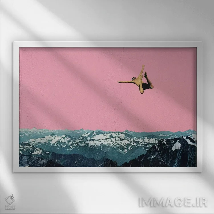 تابلو بالاتر از کوهها اثر کاسیا بک - نمای قابدار سفید