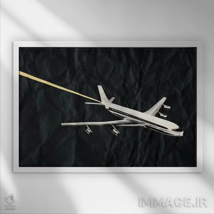 تابلو گمشده در فضا اثر کاسیا بک - نمای قابدار سفید