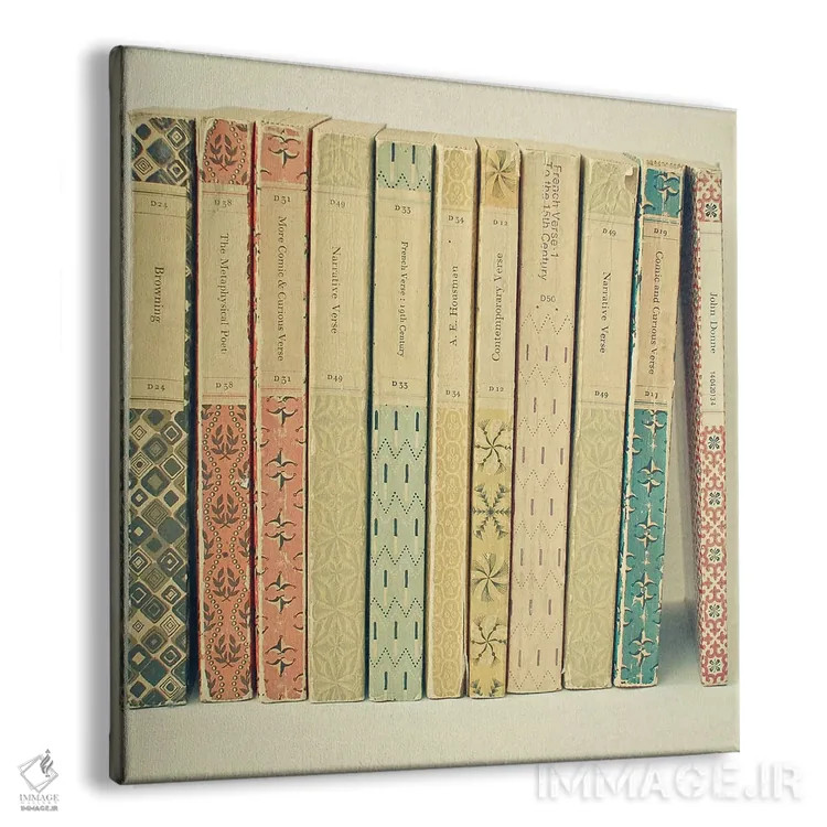 تابلو کتابهای قدیمی اثر کاسیا بک - نمای پرسپکتیو محصول