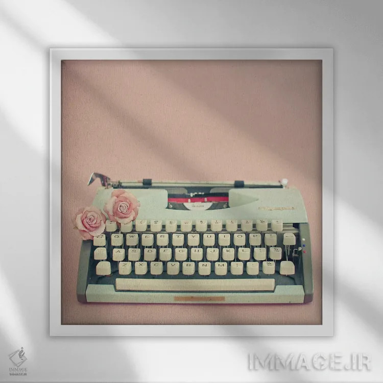 تابلو نامه عاشقانه اثر کاسیا بک - نمای قابدار سفید