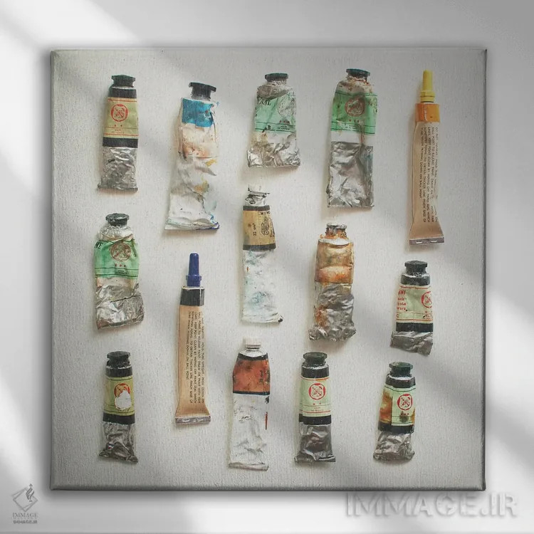 تابلو روغنها (رنگ روغنی) اثر کاسیا بک - نمای روبهرو روی دیوار