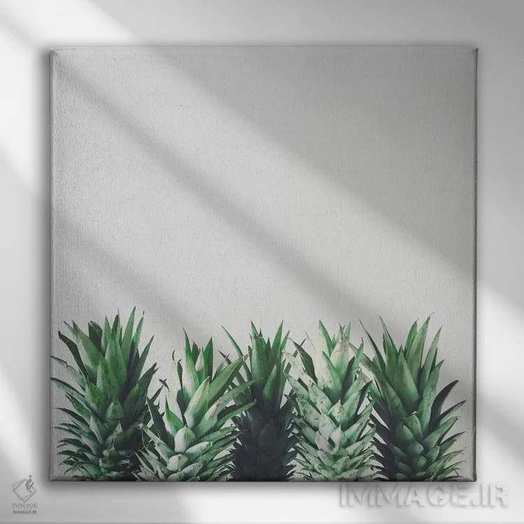 تابلو برگهای آناناس اثر کاسیا بک - نمای روبهرو روی دیوار