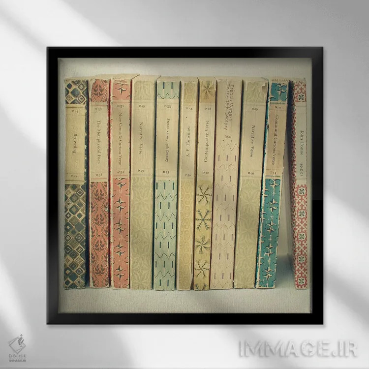 تابلو کتابهای قدیمی اثر کاسیا بک - نمای قابدار مشکی