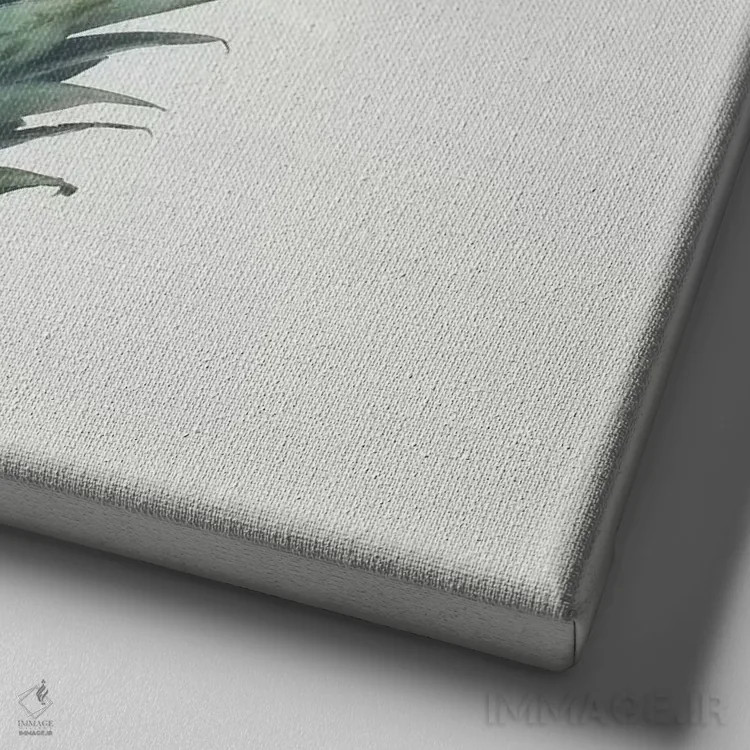 تابلو بالای آناناس اثر کاسیا بک - نمای نزدیک بافت بوم