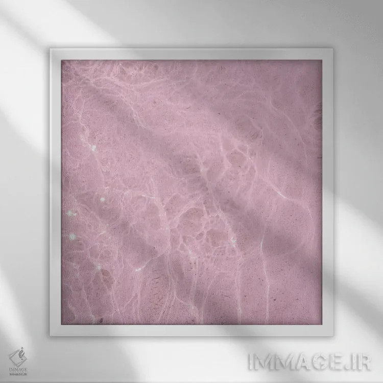 تابلو آب صورتی اثر کاسیا بک - نمای قابدار سفید