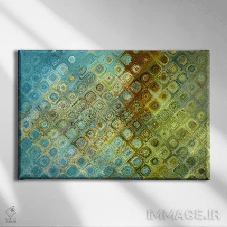 تابلو حباب شبهجزیره اثر هنرمند ناشناس - نمای روبهرو روی دیوار