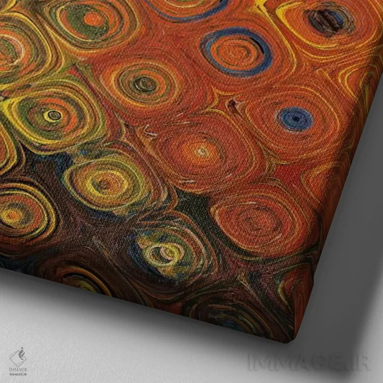 تابلو حباب سایبان طلایی اثر هنرمند ناشناس - نمای نزدیک بافت بوم