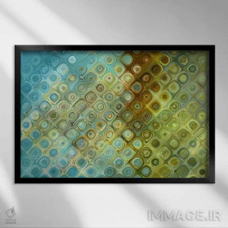 تابلو حباب شبهجزیره اثر هنرمند ناشناس - نمای قابدار مشکی