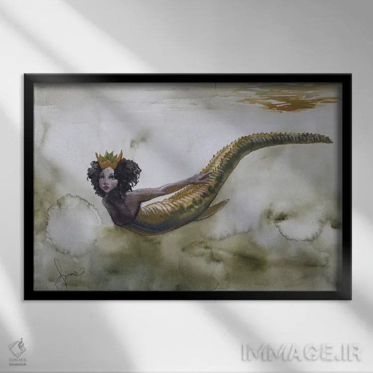 تابلو کاترینا (نام دخترانه) اثر کریس جیمز - نمای قابدار مشکی