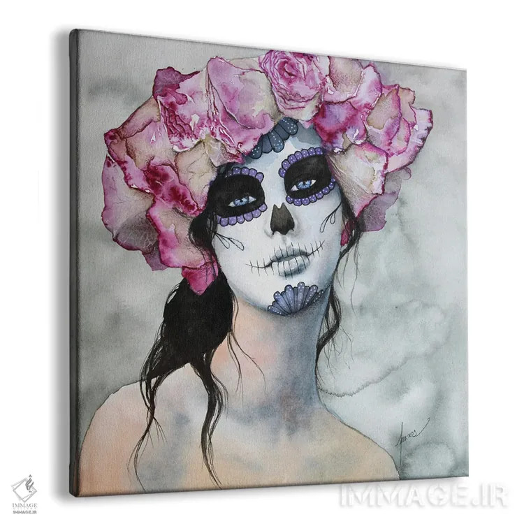 تابلو تینا جمجمه قندی (مراسم روز مردگان) اثر کریس جیمز - نمای پرسپکتیو محصول