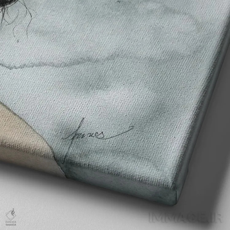 تابلو تینا جمجمه قندی (مراسم روز مردگان) اثر کریس جیمز - نمای نزدیک بافت بوم