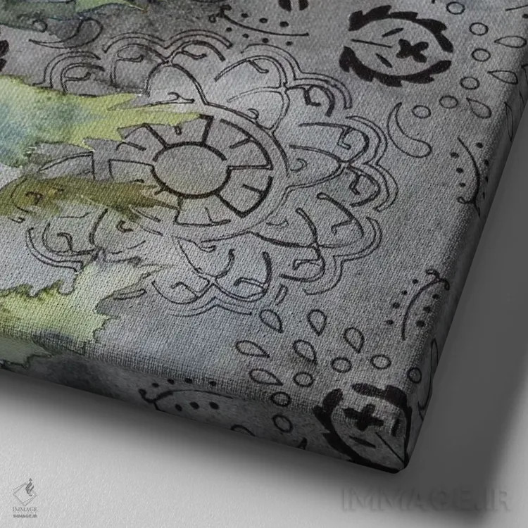 تابلو الن (نام دخترانه) اثر کریس جیمز - نمای نزدیک بافت بوم