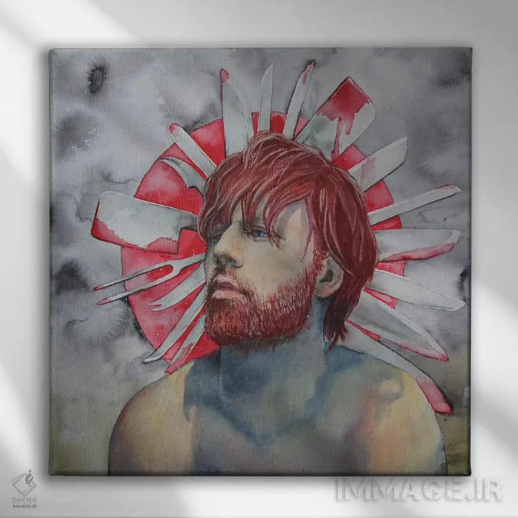 تابلو پنجهها بیرون (الهامگرفته از فیلم) اثر کریس جیمز - نمای روبهرو روی دیوار