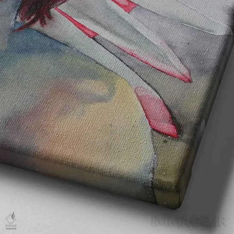 تابلو پنجهها بیرون (الهامگرفته از فیلم) اثر کریس جیمز - نمای نزدیک بافت بوم