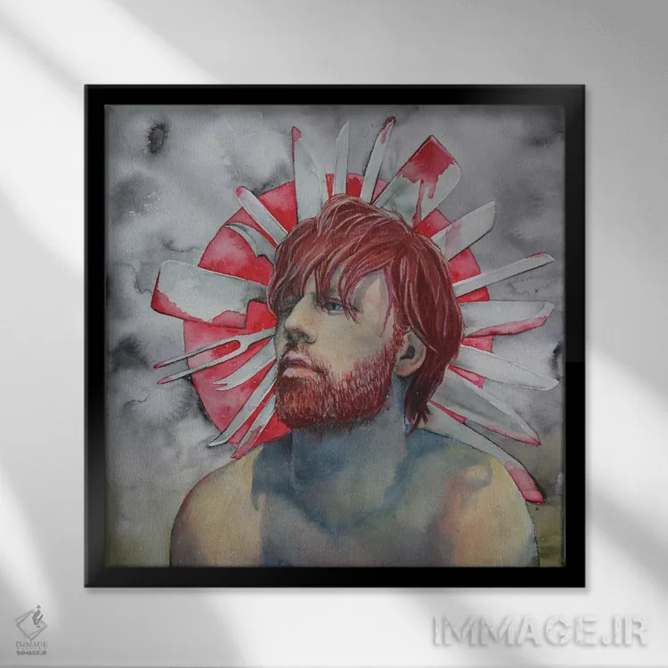 تابلو پنجهها بیرون (الهامگرفته از فیلم) اثر کریس جیمز - نمای قابدار مشکی