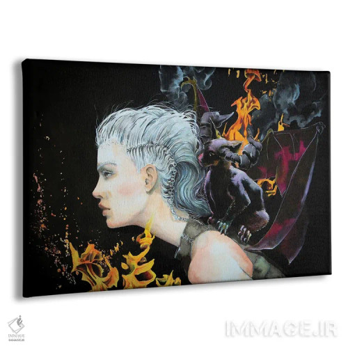 تابلو مادر اژدهایان (الهام از گیم آو ترونز) اثر کریس جیمز - نمای پرسپکتیو محصول