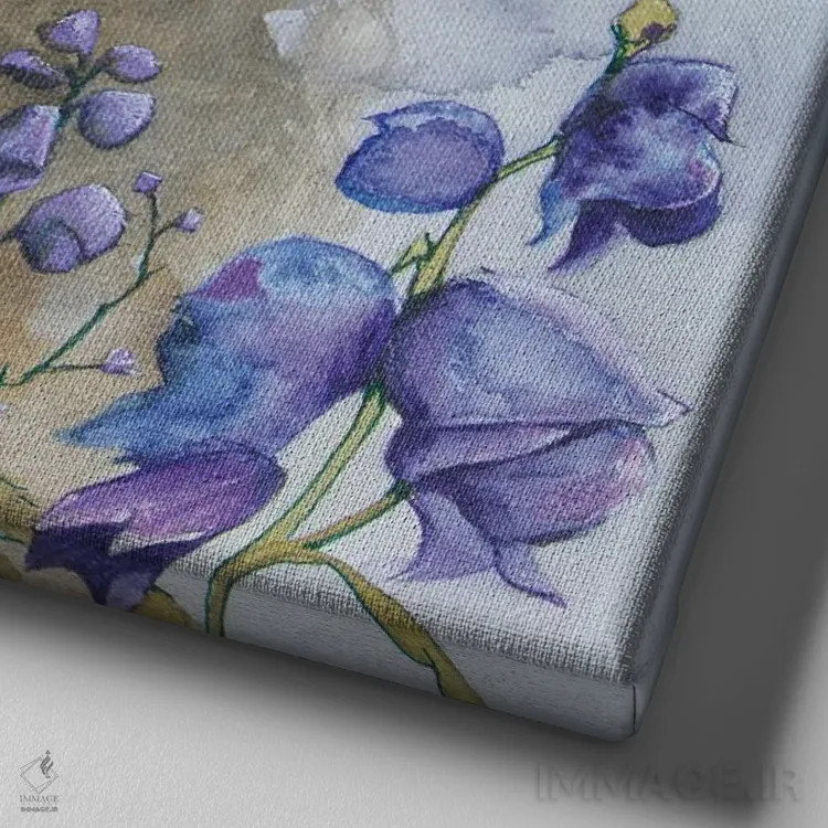 تابلو زهر گرگ (گیاه سمی) اثر کریس جیمز - نمای نزدیک بافت بوم