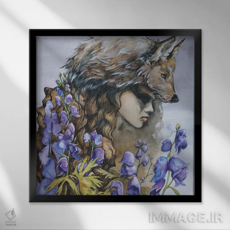 تابلو زهر گرگ (گیاه سمی) اثر کریس جیمز - نمای قابدار مشکی