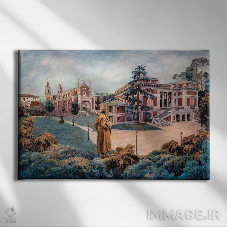 تابلو Madrid,گویا و موزهاش، مادرید اثر کارلوس آریاگا - نمای روبهرو روی دیوار