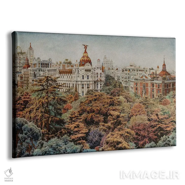 تابلو Madrid,کلانشهر کمینزده، مادرید اثر کارلوس آریاگا - نمای پرسپکتیو محصول