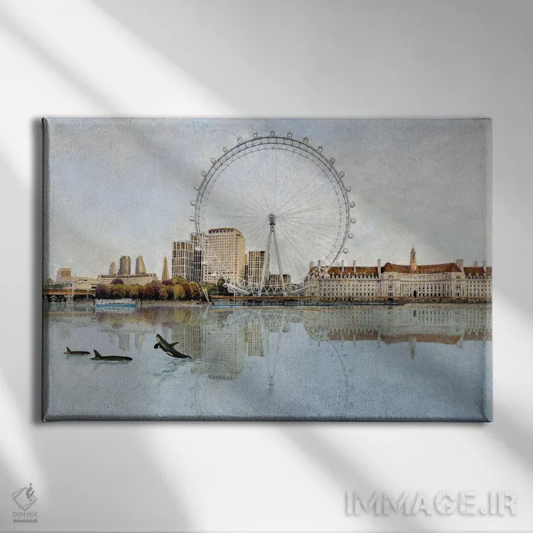 تابلو لندن مراقب توست (شماره دو) اثر کارلوس آریاگا - نمای روبهرو روی دیوار