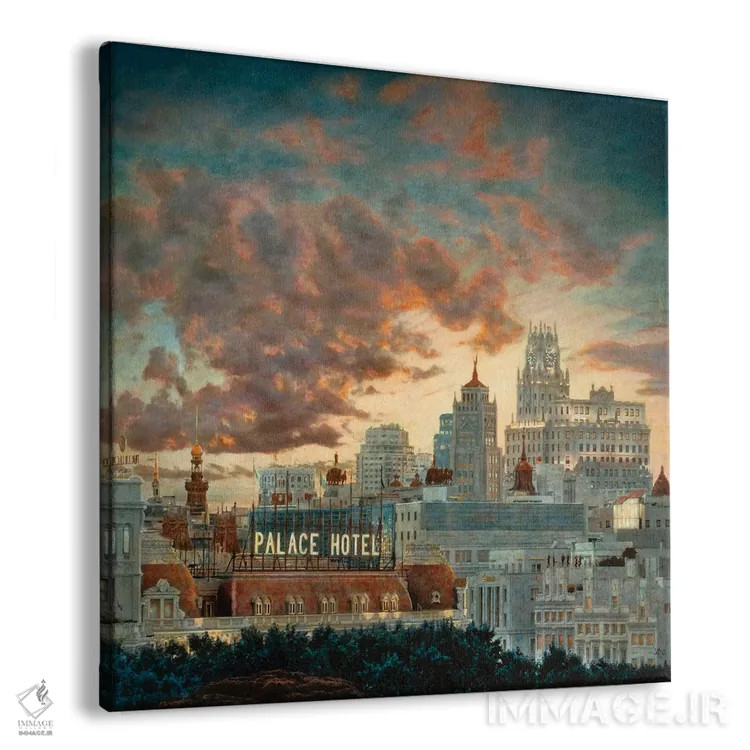 تابلو Madrid,هتل پالاس همیشه، مادرید اثر کارلوس آریاگا - نمای پرسپکتیو محصول