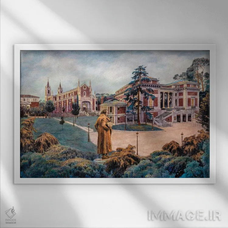 تابلو Madrid,گویا و موزهاش، مادرید اثر کارلوس آریاگا - نمای قابدار سفید