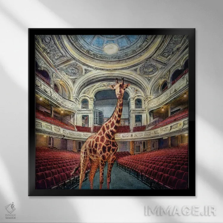 تابلو طبیعت روی صحنه اثر کارلوس آریاگا - نمای قابدار مشکی