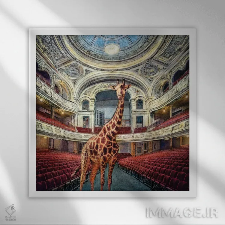 تابلو طبیعت روی صحنه اثر کارلوس آریاگا - نمای قابدار سفید