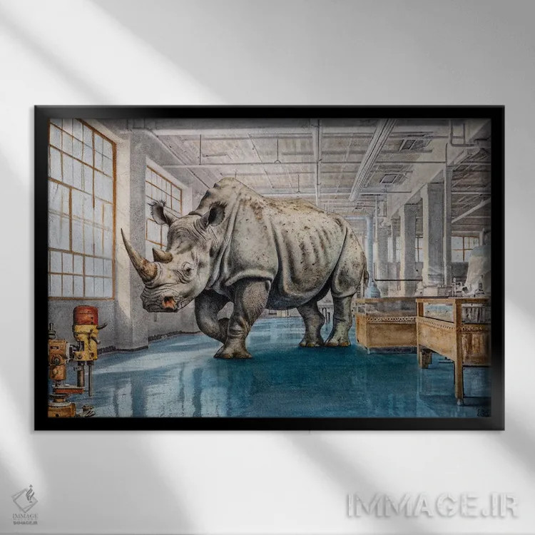 تابلو غرش طبیعت اثر کارلوس آریاگا - نمای قابدار مشکی