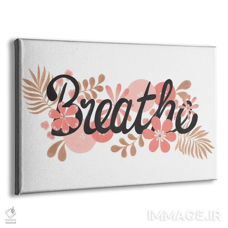 تابلو نفس بکش روی کاغذ سفید با جوهر سیاه اثر کریتینگ تارین - نمای پرسپکتیو محصول