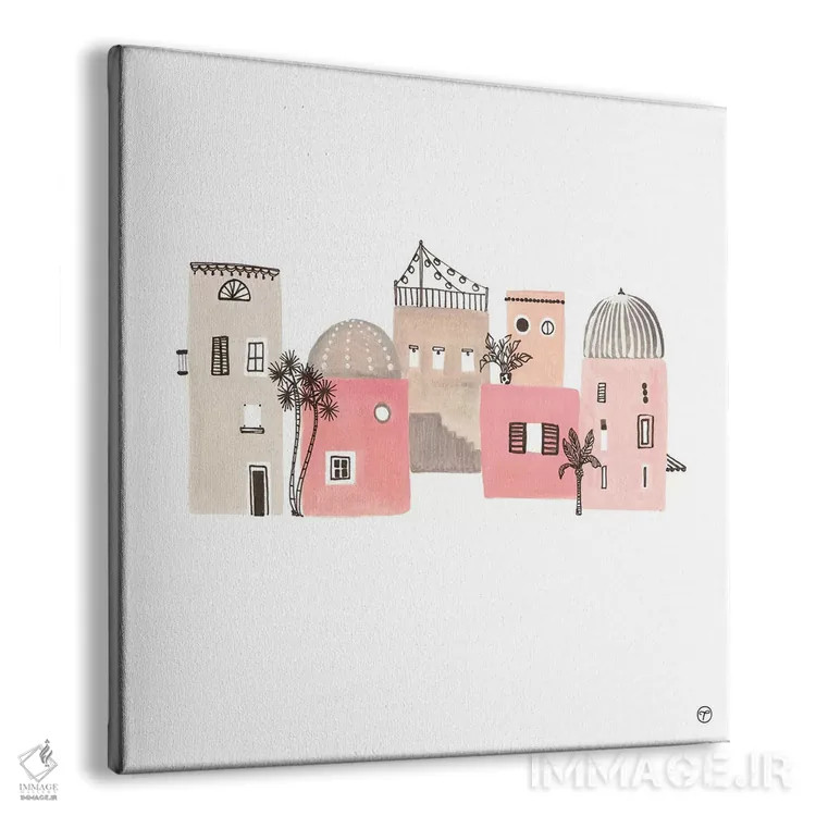 تابلو شش ساختمان کاغذی اثر کریتینگ تارین - نمای پرسپکتیو محصول