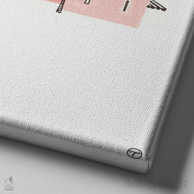 تابلو شش ساختمان کاغذی اثر کریتینگ تارین - نمای نزدیک بافت بوم