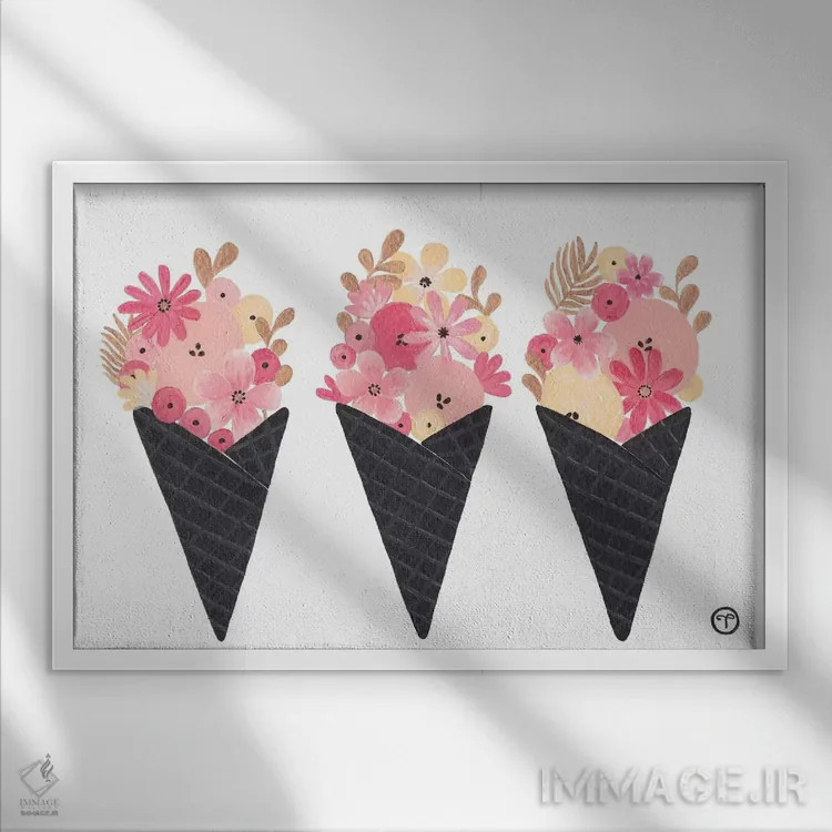 تابلو بستنی سیاه (سبک نوآر) اثر کریتینگ تارین - نمای قابدار سفید