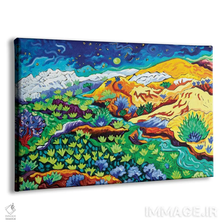تابلو نور ستارگان غربی اثر کتی کری - نمای پرسپکتیو محصول