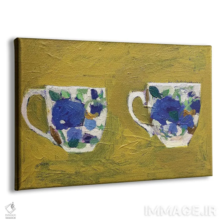 تابلو یک جفت فنجان چای میسون اثر شارلوت هاردی - نمای پرسپکتیو محصول