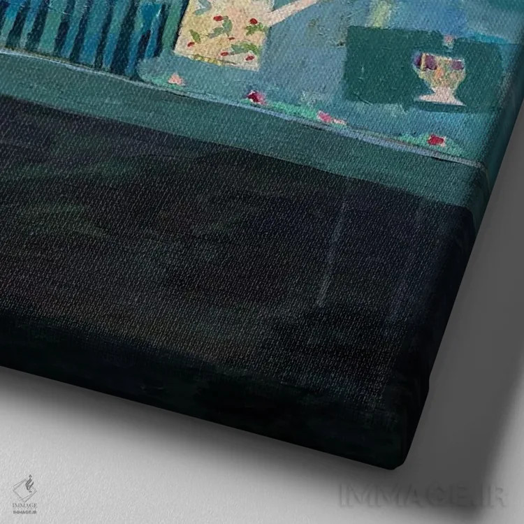 تابلو تخممرغ آبپز برای چای اثر شارلوت هاردی - نمای نزدیک بافت بوم