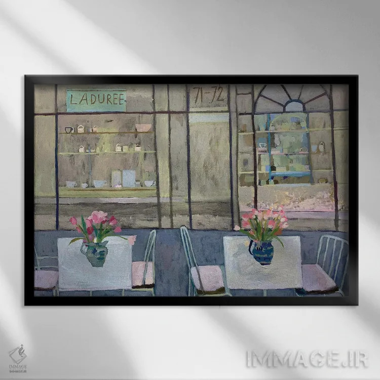 تابلو مرکز خرید برلینگتون (لندن) اثر شارلوت هاردی - نمای قابدار مشکی